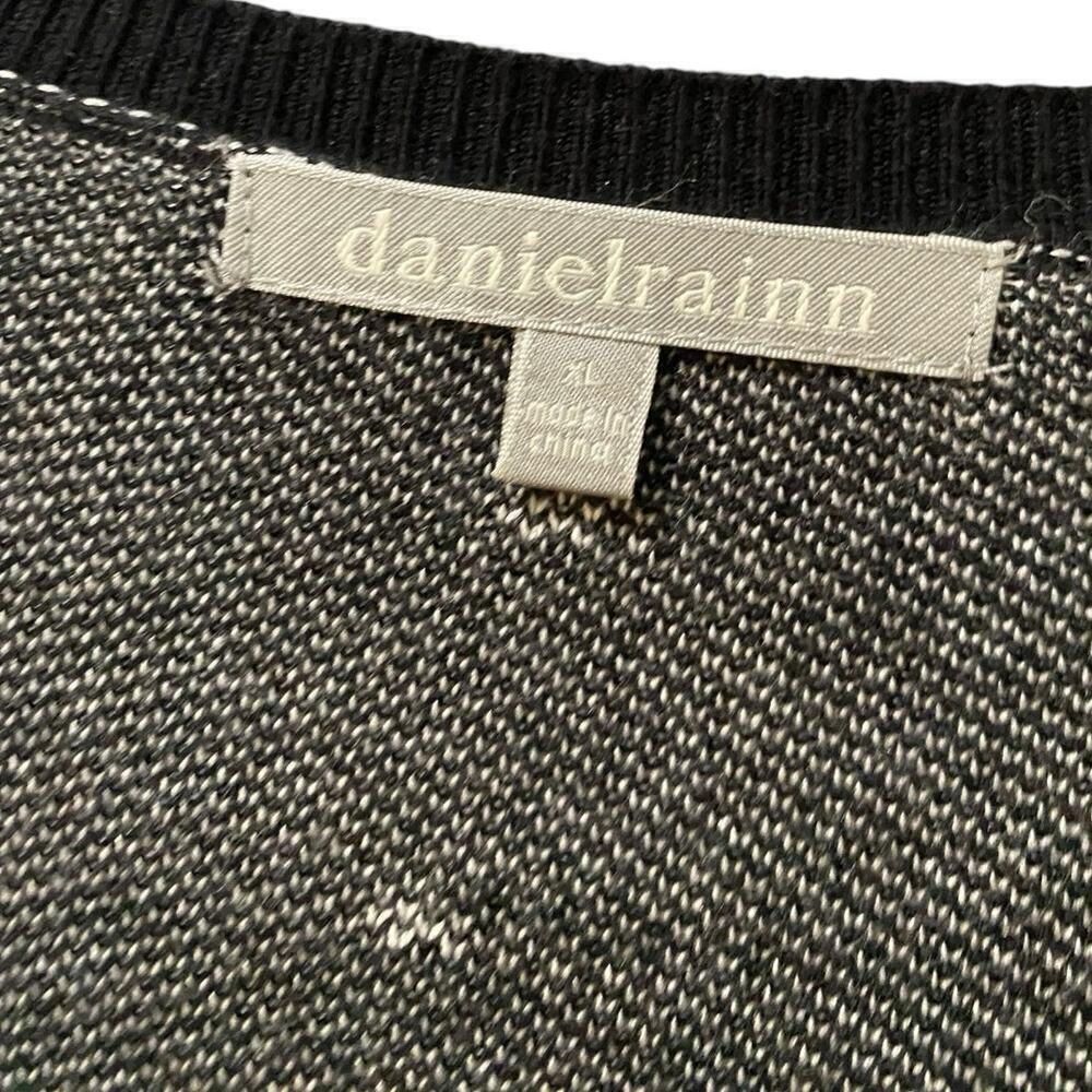 Daniel Rainn Black Keily Polka Dot Long Sleeves V-Neckline Sweater Size XL - Picture 3 of 6